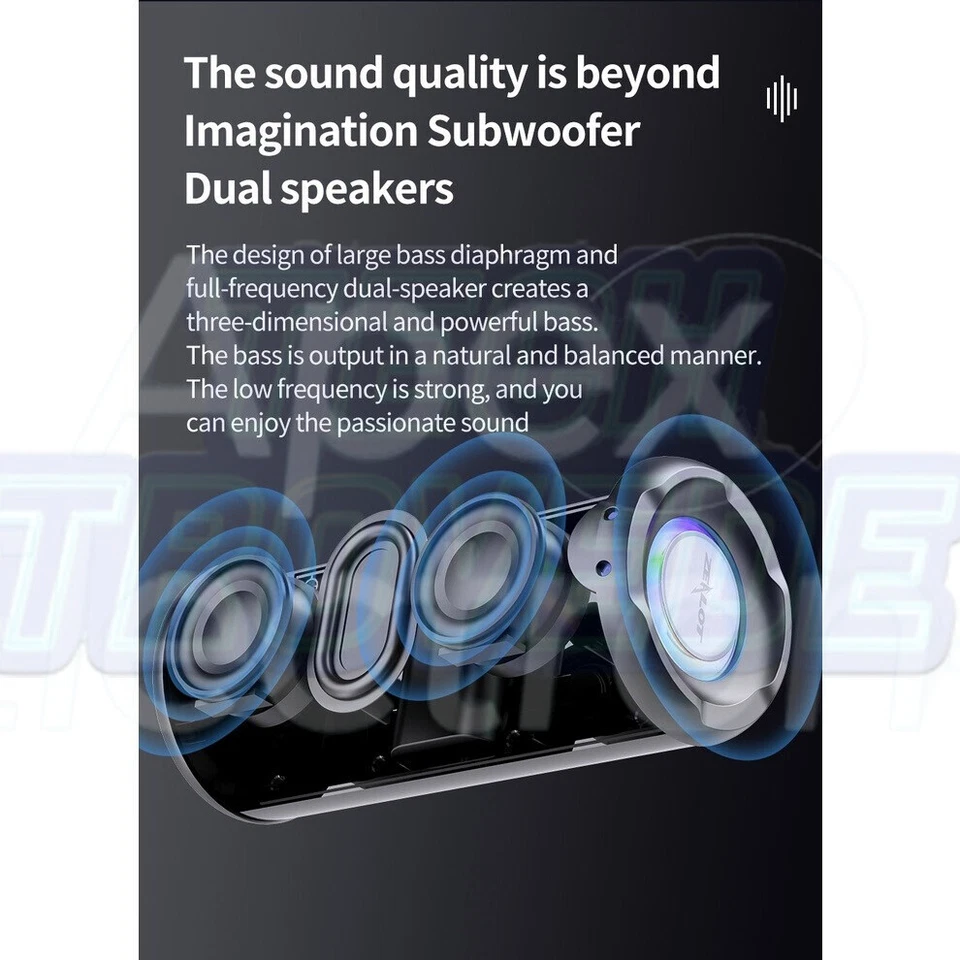 ZEALOT Wireless Bluetooth Speaker Portable Mini Subwoofer Sound System FM Radio - Bild 4 von 4