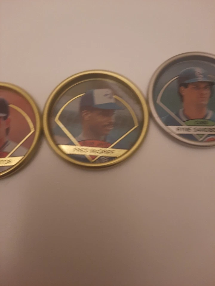 MLB HOF 3 Pk Paul Molitor, Fred McGriff, And Ryne Sandberg. Topps Coins. By mail - Image 3 of 4