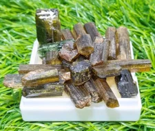 196 Carats Rough Natural Epidote Gemstone Lot With Average 6.5 Carats Per Piece