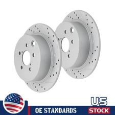 For Subaru Forester Impreza Crosstrek XV Rear Drilled Slotted Disc Brake Rotors