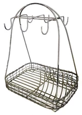 Metal Dish Caddy By Colonial Tin Works,grey,11.5 x 8.75 x 15