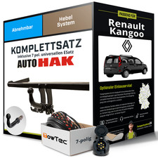 Anhängerkupplung abnehmbar für RENAULT Kangoo +E-Satz (AHK+ES)