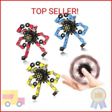 Transformable Fidget Spinners,3PCS Funny Sensory Fidget Toys Adults Deformable C