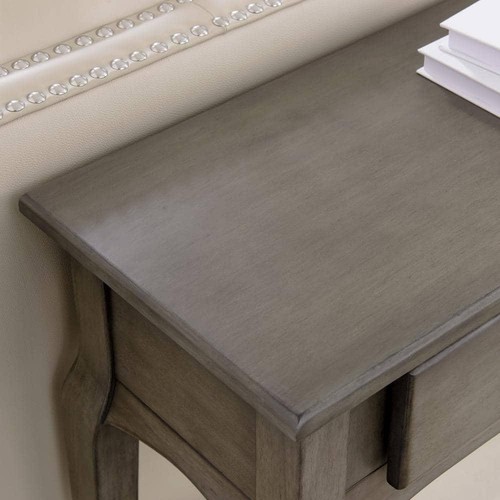 Leick Home Stratus 30 pollici Tavolo consolle rettangolare standard in legno grigio fumè con - Foto 4 di 10