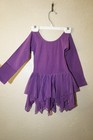 Zacloture Purple Ballet Dance Leotard Long Sleeve Chiffon Skirt Size 120 NWT — photo 2