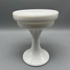 Westmoreland White Milk Glass Fairy Lamp Pedestal Base Candle Holder 5"Tx4"Round
