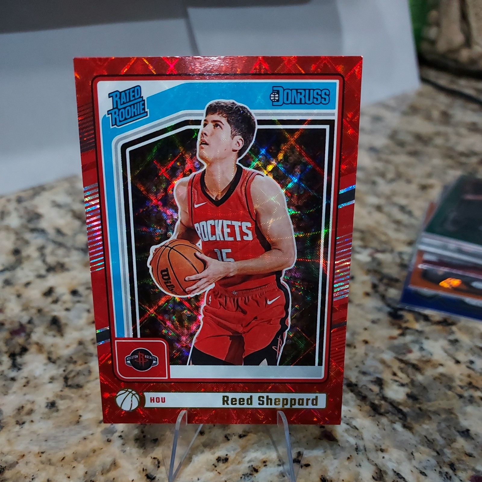 REED SHEPPARD 2024-25 Panini Donruss - Rated Rookie #202 Red Wedges (RC)