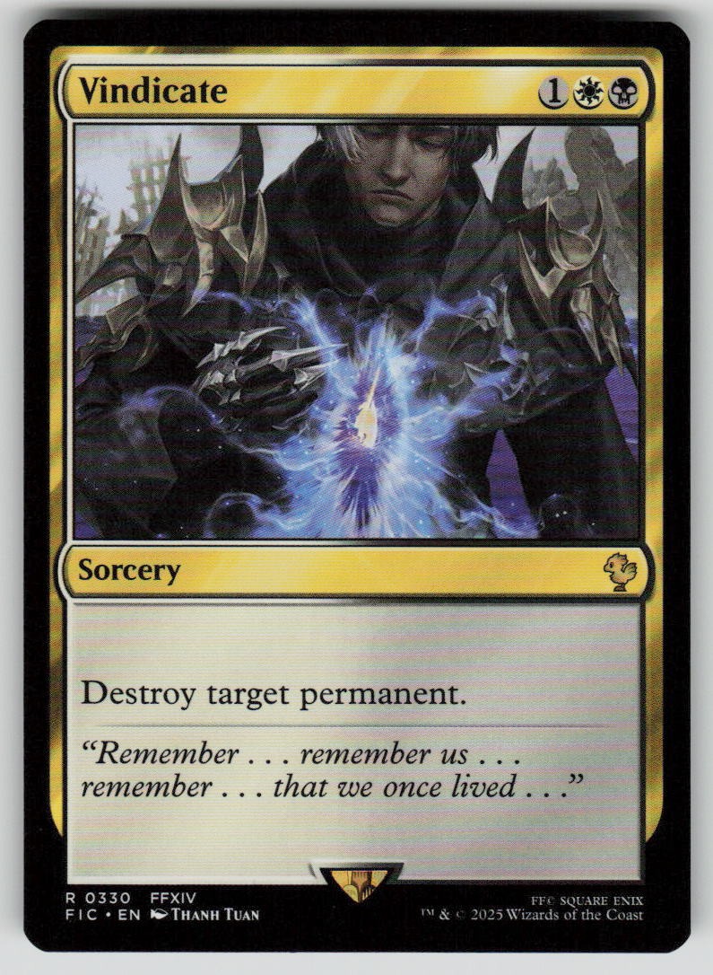 Vindicate Rare Commander: FINAL FANTASY 330 MTG Near Mint 2025