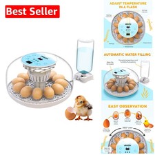 Automatic Humidity Control Egg Incubator - 12/24 Capacity, Easy Clean Design