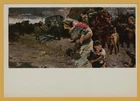 “The Enemy Is Near” 1966 Soviet Art Yablonskaya Postcard WW2 Refugees Scene USSR