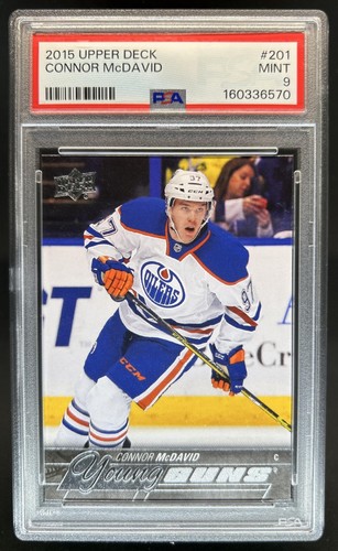2015-16 Upper Deck Connor McDavid Rookie Young Guns RC #201 Oilers PSA 9