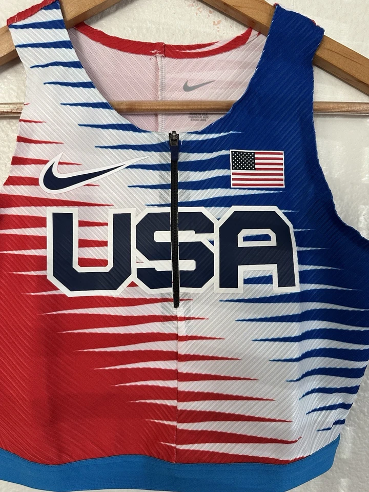 Nike Pro Elite Team EE. UU. Juegos Olímpicos de Tokio Correr Carreras Top Sujetador Singlet Talla Mediana Foto 2 de 4