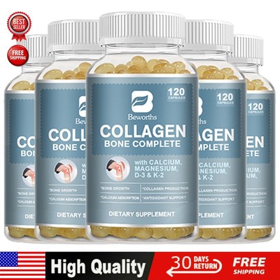 Collagen Bone Complete Capsules for Bone Growth Absorption Antioxidant Support