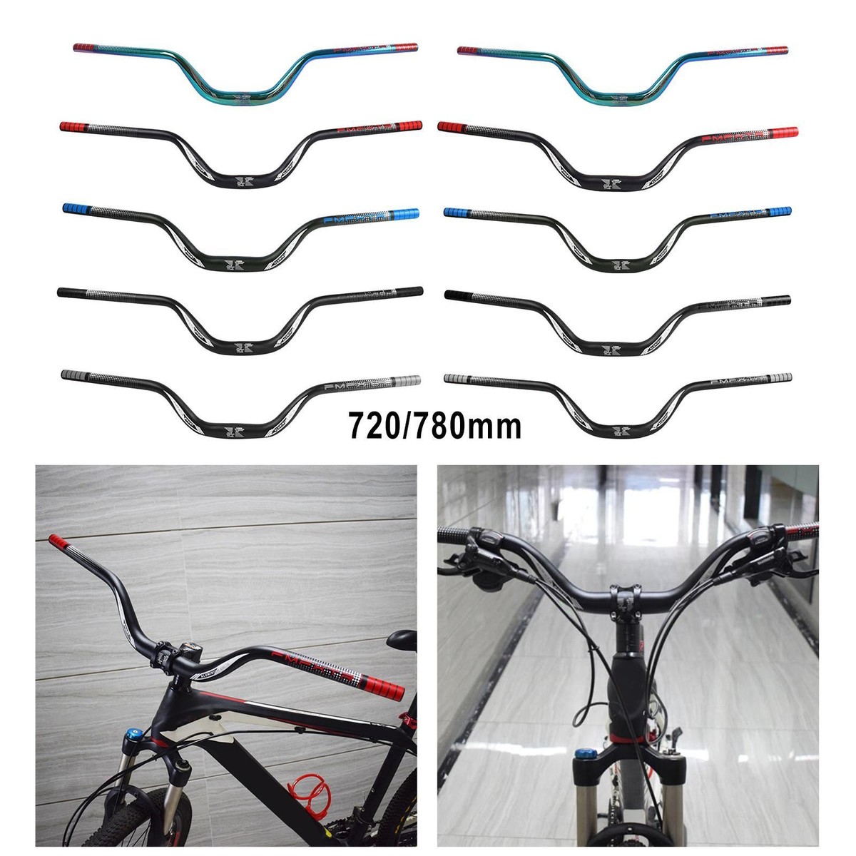Mountain Bike Handlebar MTB Down Hill Bicycle Riser Bar