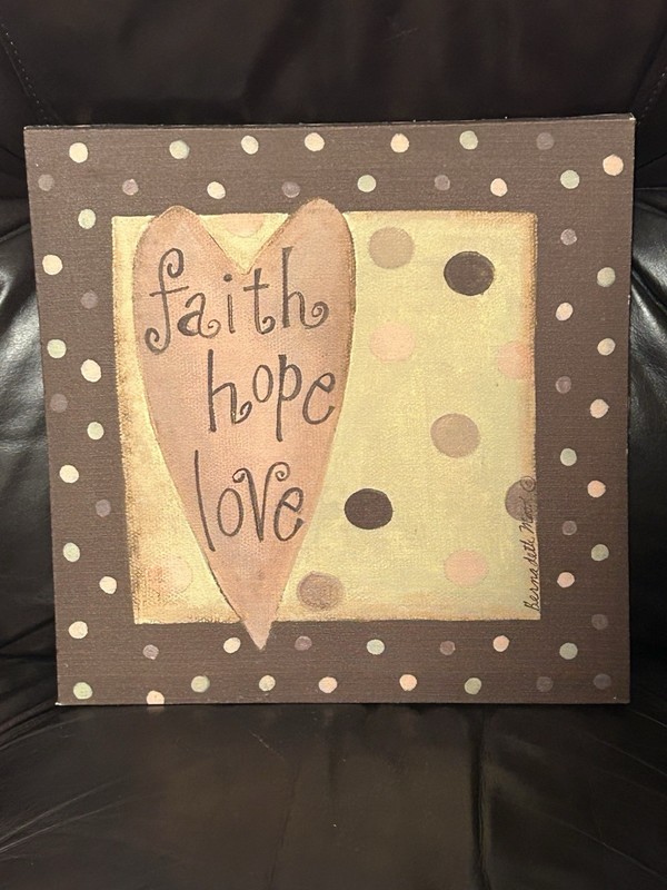 Faith Hope And Love Decorative Wall Sign