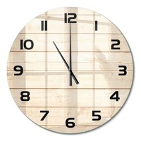 Dekorative Wanduhr Mit Leisem Uhrwerk Holzhintergrund Schwarze Zeiger Fi60 Cm