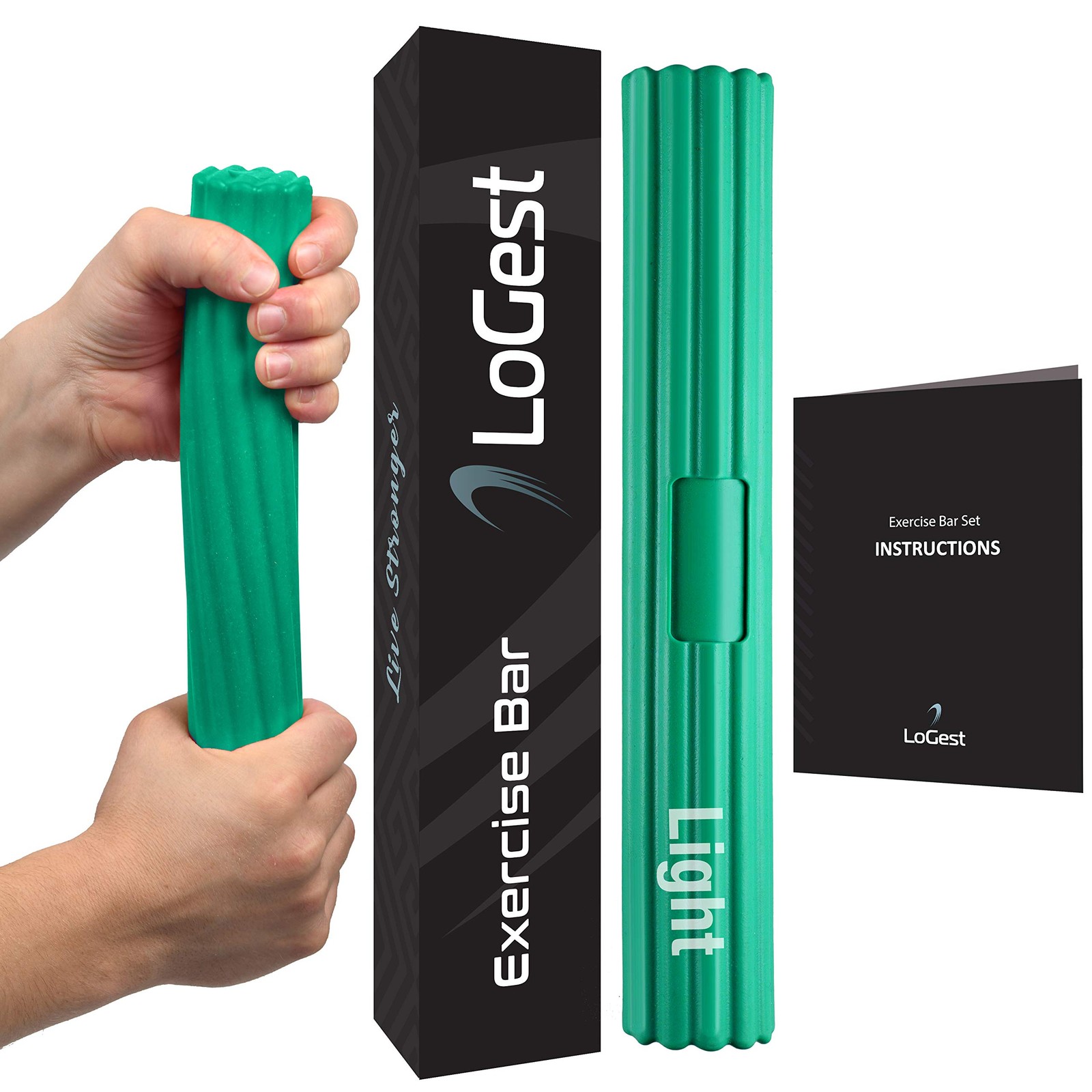 Logest Light Twist Hand Exerciser Bars - Tennis Elbow, Golfer's Elbow, Tendon...