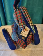 Canterbury Bears Bunny Rabbit Tartan Special Edition 2014 Blue Jointed Handmade 