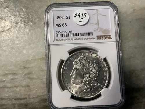 New Listing1892 Silver Morgan Dollar MS63
