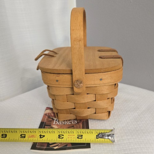 Longaberger Kiddie Cartera Cesta Llave Té Sin Usar Tejido Almacenamiento con Protector - Imagen 5 de 10