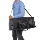 Bag Leather Genuine Men Duffel New Travel Gym Vintage Luggage Weekend Overnight