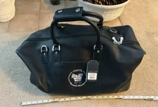 NWT Links And Kings Crown Club Leather Duffel Bag Crown Navy. *read*