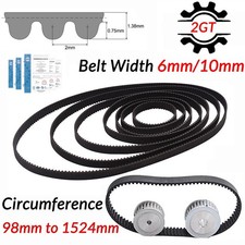 2mm Pitch 2GT Rubber Timing Belt Closed Loop ...