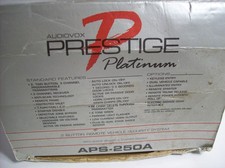 Audiovox Prestige Platinum 2 Channel Remote Starter Alarm Aps-250a Nos Short Audiovox Prestige Platinum 2 Channel Remote Starter Alarm Aps-250a Nos Short