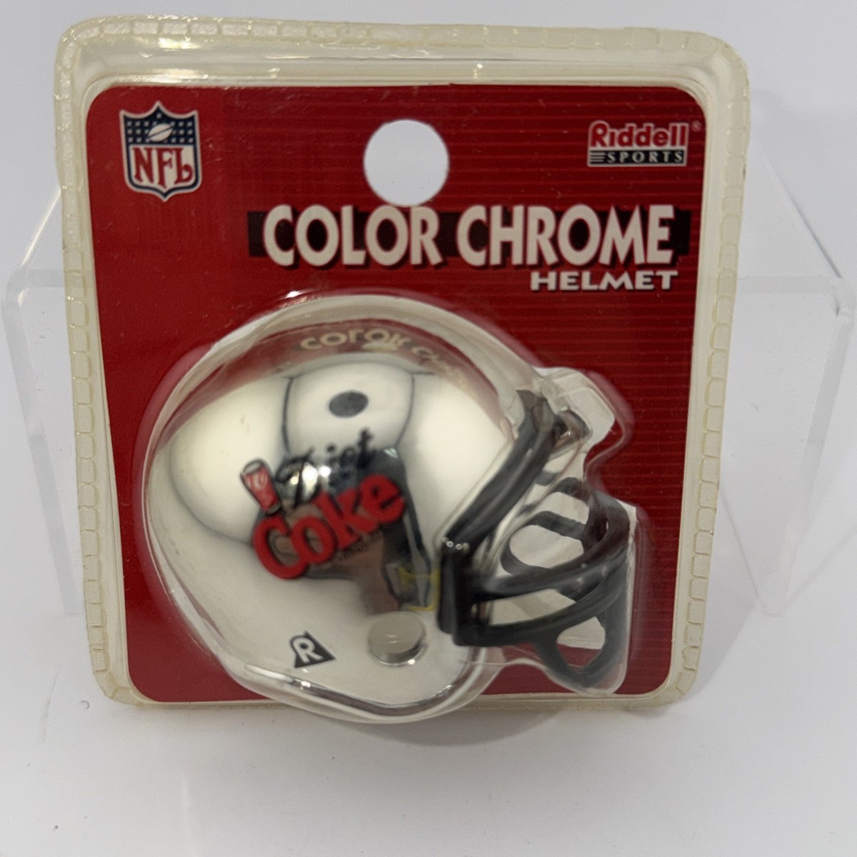 coca cola football helmet Coca-Cola Diet Coke Mini Football Helmet Russell Metallic Finish