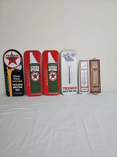 Lot Of 6 Vintage Texaco Thermometers,1996to1999.