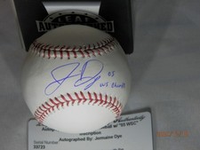 Jermaine Dye - Autographed Official MLB Baseball - Inscribed '05 WS   COA LEAF