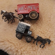 Lledo Days Gone By horse-drawn wagon x 2 VGC