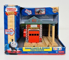 Sodor Lights Sounds Fire Station Thomas Friends Wooden Railway BDG53