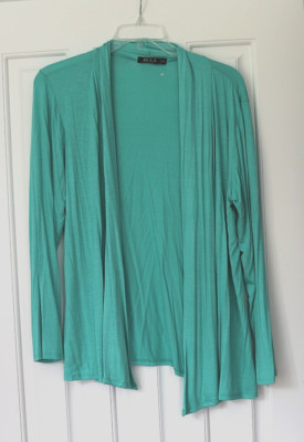 JKLA brand Mint Green light weight open front sweater size XL/13,14