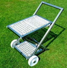 Carrello Portavivande in Acciaio Inox Con Piano in PVC Arredo Giardino Italfrom