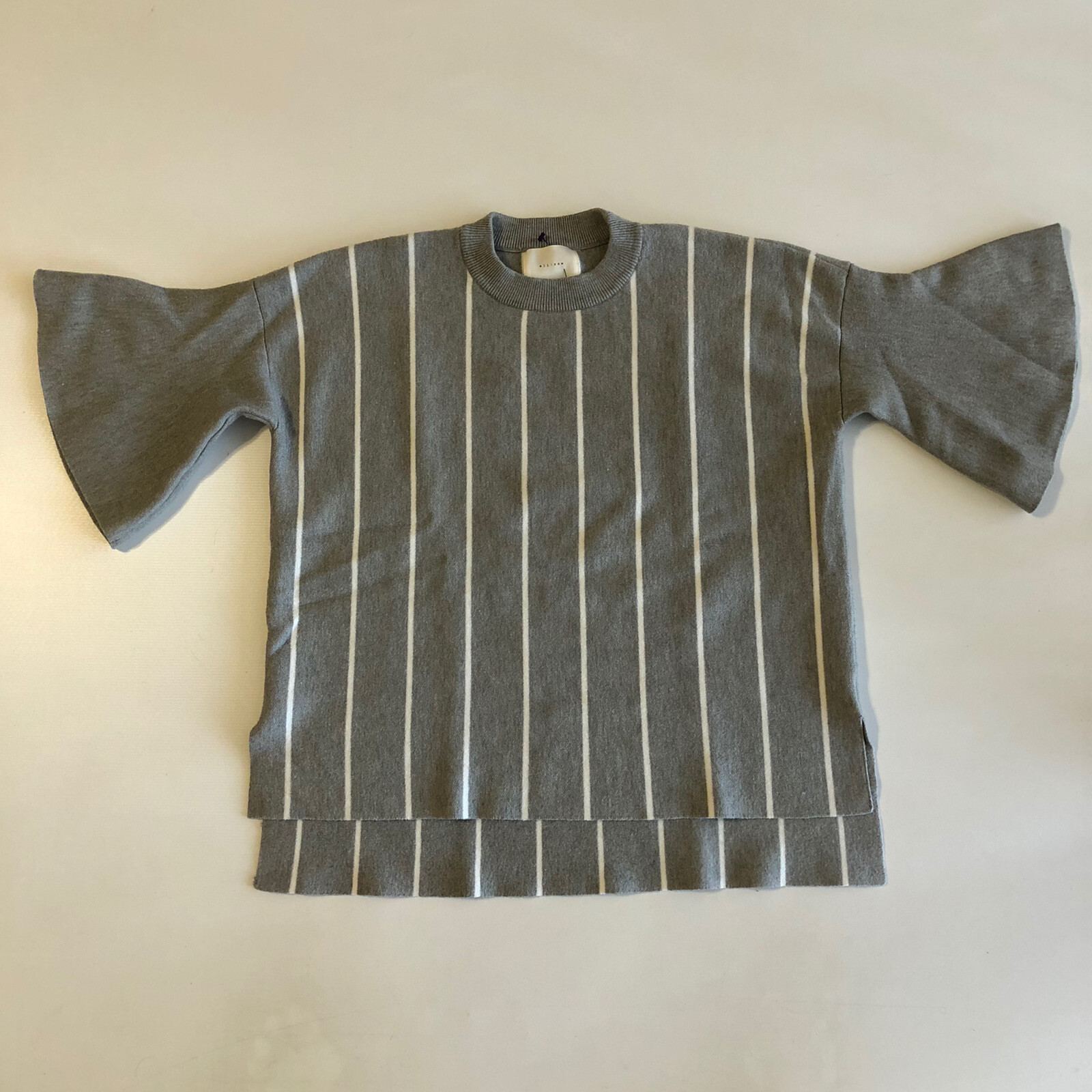 FILA Camicia All:Row Boutique grigia bianca righe maglia maniche a campana taglia XL