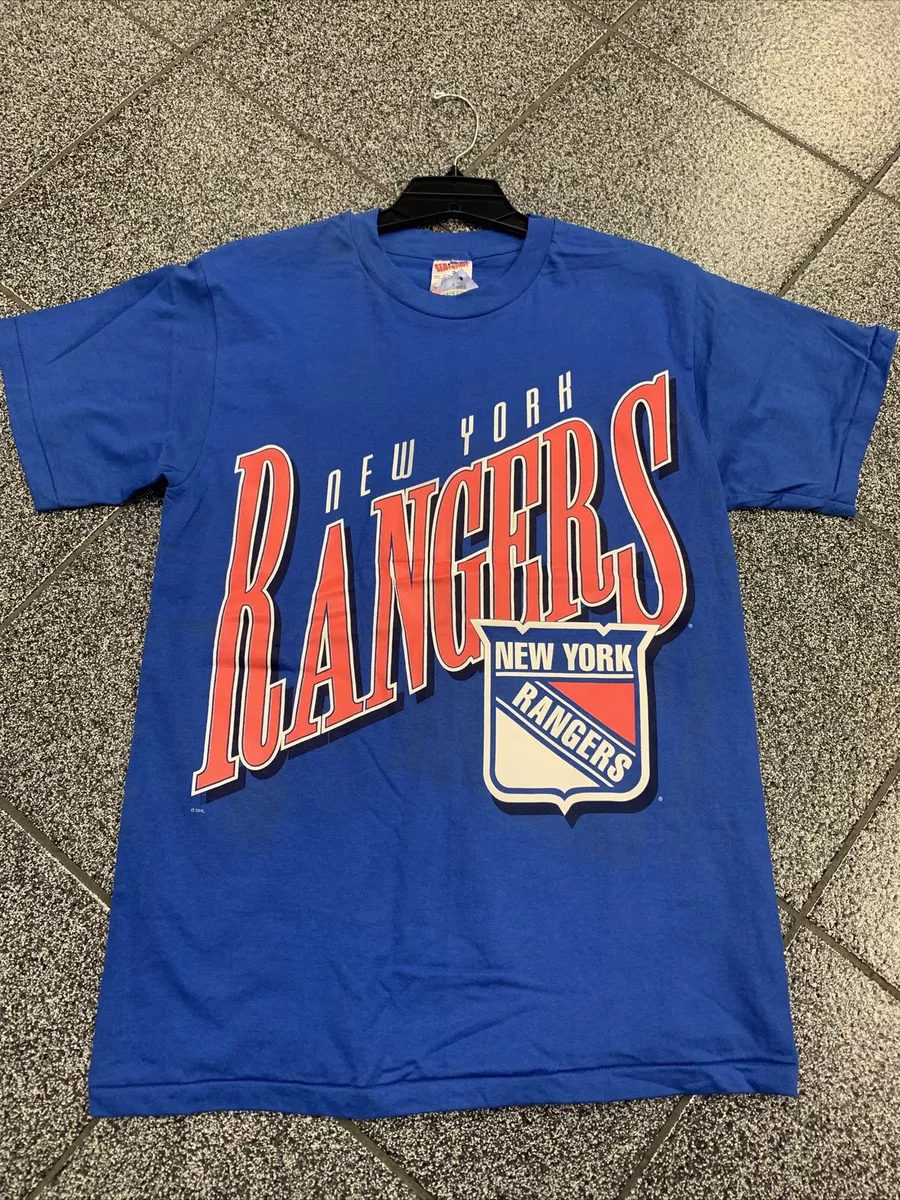 New York Rangers Vintage Logo T-Shirt - Blue - Medium - Pre-Owned