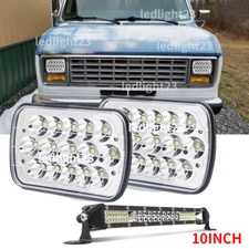 Brightest 2pc 7x6 Rectangle LED Headlight fit for Ford E-150 E-250 2003-2014 Van