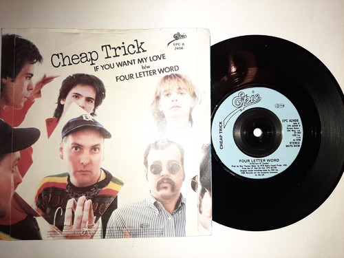 Cheap Trick 7" Single 1983 If You Want My Love/Four Letter Word Epic A2406 - Picture 2 of 2