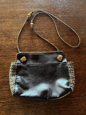 Peace of Thread Handmade Genuine Leather Brown Small Crossbody Bag