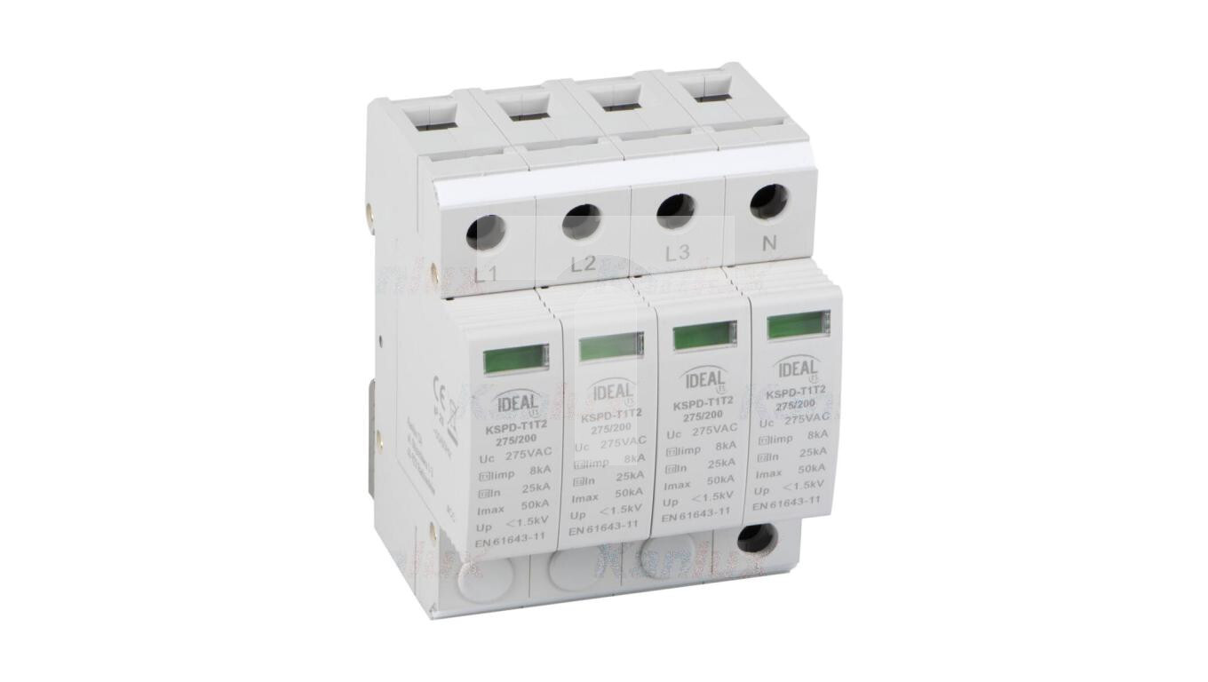 Surge arrester B+C Type 1+2 3PN 25kA 1.5kV limp=8kA KSPD-T1T2 275/200 3PN /T2UK