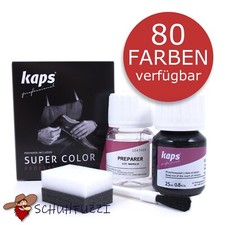 Lederfarbe kaps SUPER COLOR SET m. PREPARER + &uuml;ber 80 Farben + Schuhfarbe Leder