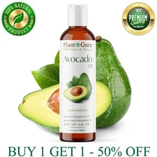 Avocado Oil 4 oz Cold Pressed 100% Pure Natural For Skin, Body, Hair and Massage