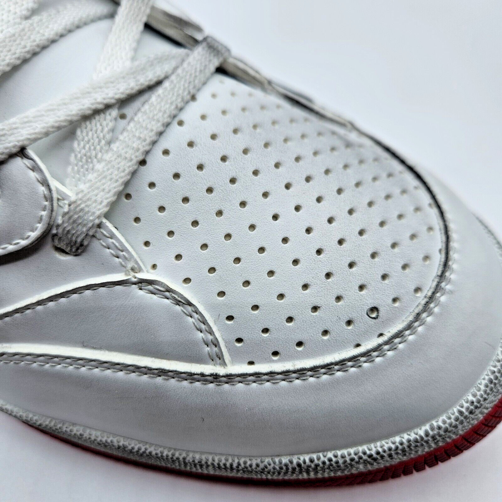 Gucci Basket Demetra Men's Distressed Sneakers White/Red/Blue UK12.5 US13 $950 thumbnail 18