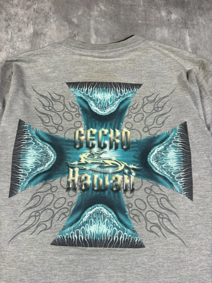 Camiseta De Colección Y2K Gecko Surf Manga Térmica Y2K Skate Talla Niños L Foto 2 de 4