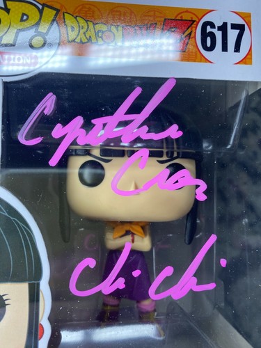 Dragon Ball Z ChiChi #617 Funko Pop Certificado de Autenticidad Autografiado Firmado por Cynthia Cranz - Imagen 2 de 7
