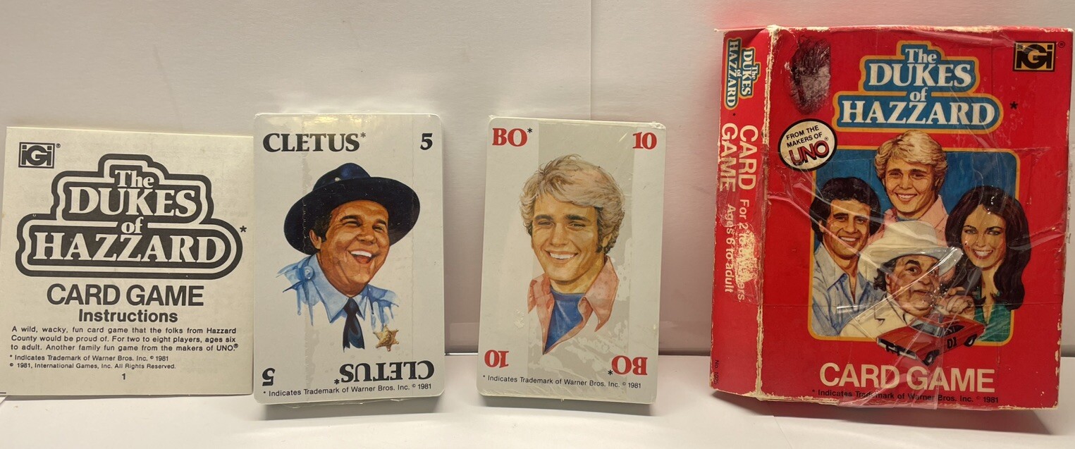 Vintage 1981 iGi Dukes of Hazzard UNO NOB Card Game