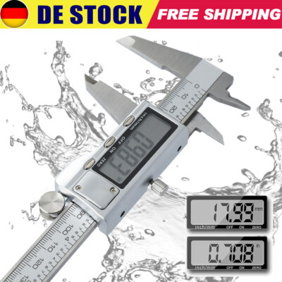 Stainless Steel 150mm 6'' Industry Vernier Caliper Digital Caliper Measure Tool
