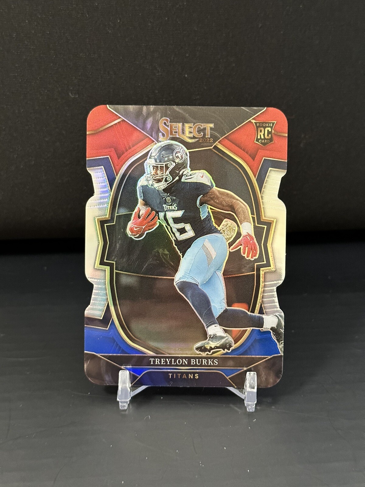 2022 Panini Select Treylon Burks Red And Blue Prizm Die Cut No. 39 RC