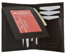 L-Shape Flap Up Lambskin Leather Wallet with ID and Credit Card Slots Mens